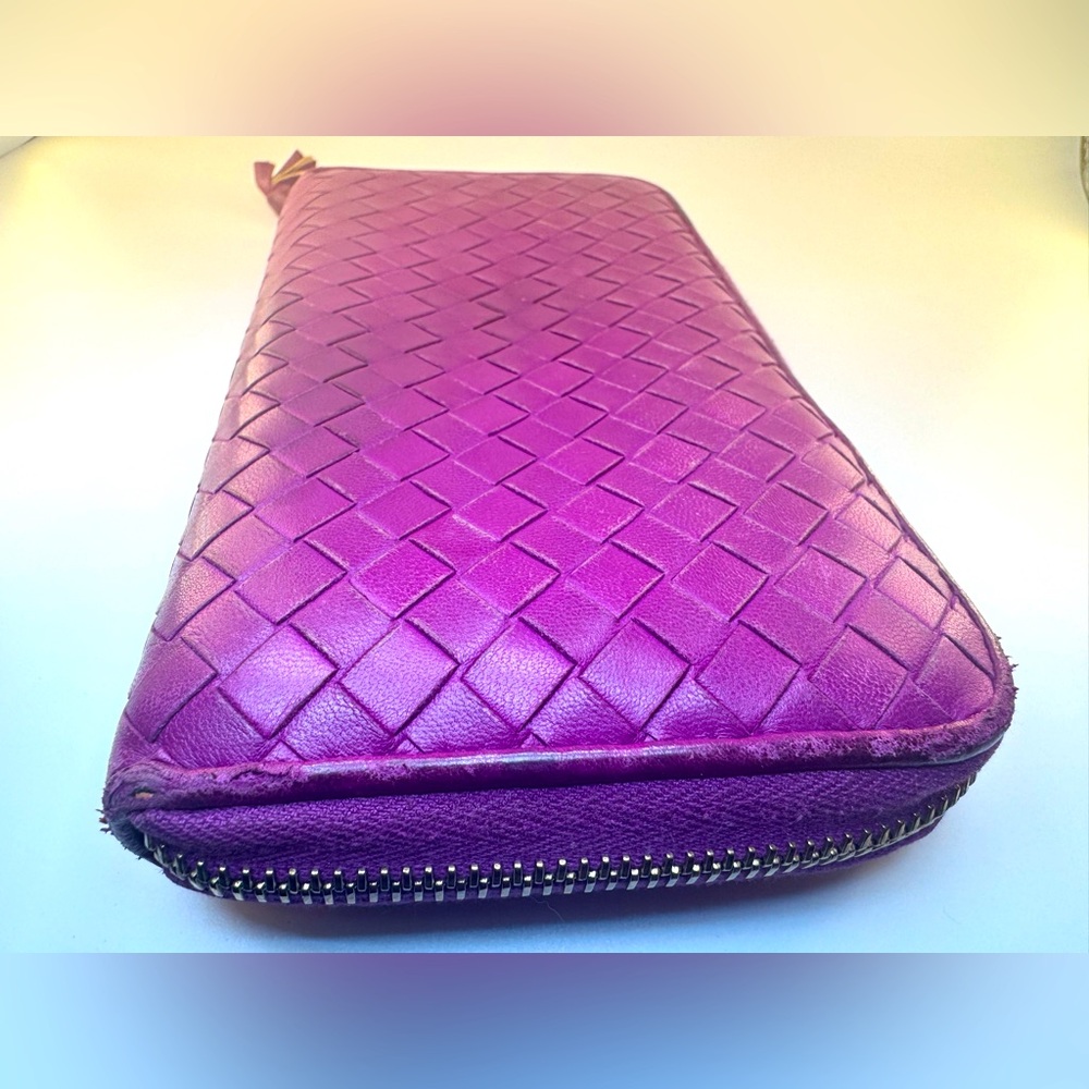 Bottega Veneta Clutch Bottega Veneta Orchid Intrecciato Zip Rare Purple wallet - Picture 2 of 14